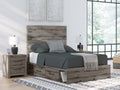 Graystorm Brown Gray Full Panel Youth Bed w/Storage