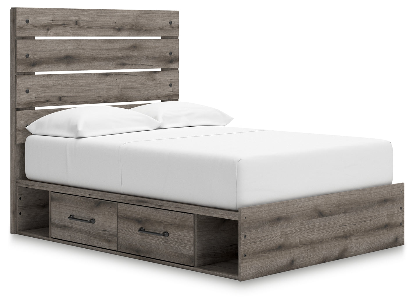 Graystorm Brown Gray Full Panel Youth Bed w/Storage