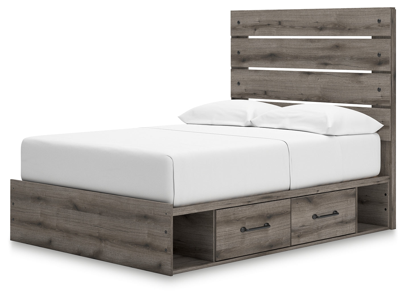 Graystorm Brown Gray Full Panel Youth Bed w/Storage
