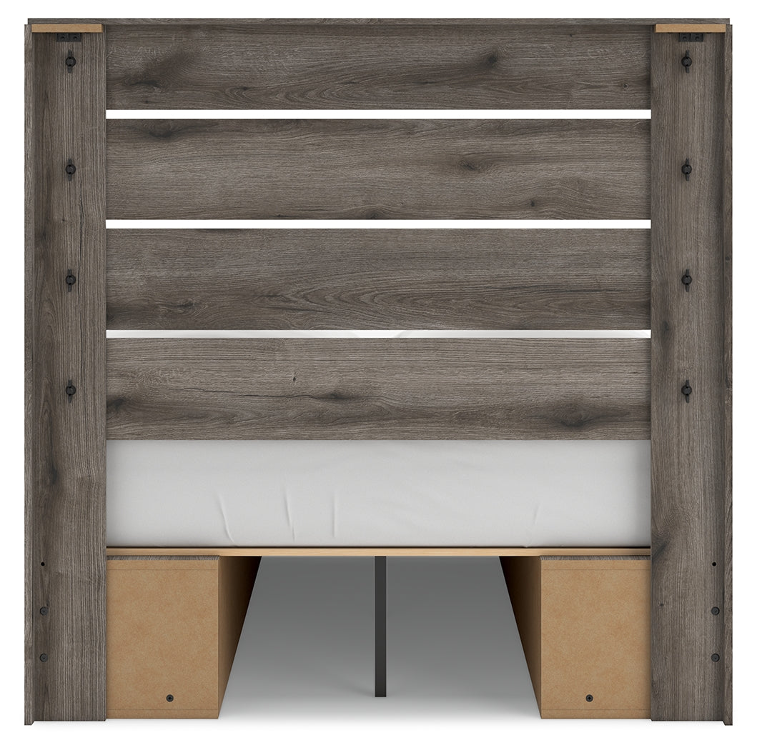 Graystorm Brown Gray Full Panel Youth Bed w/Storage