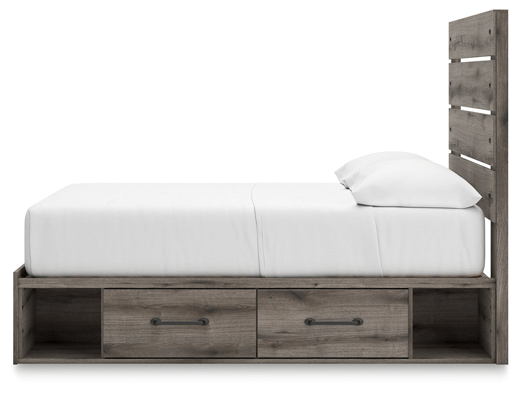 Graystorm Brown Gray Full Panel Youth Bed w/Storage