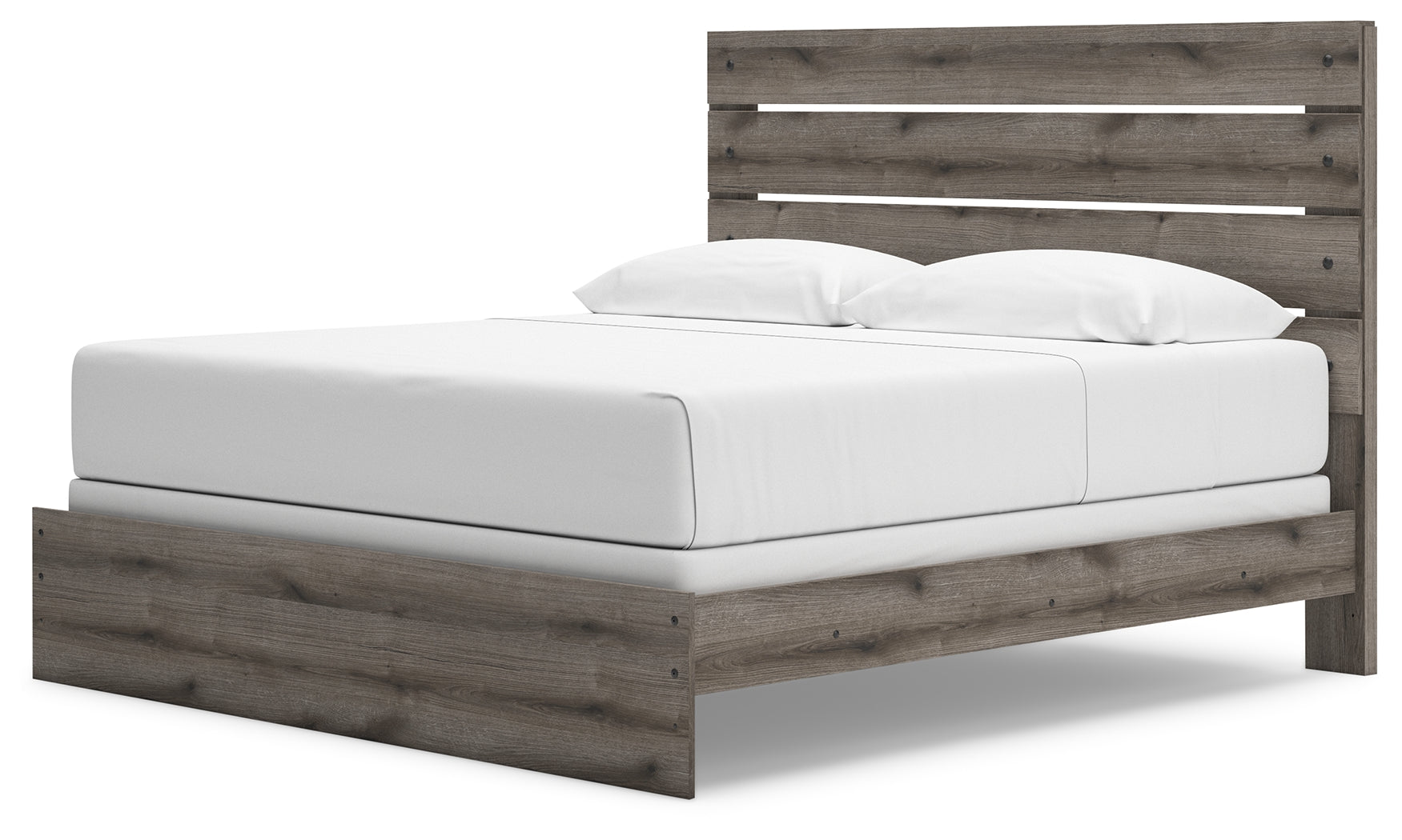 Graystorm Brown Gray King Panel Bed