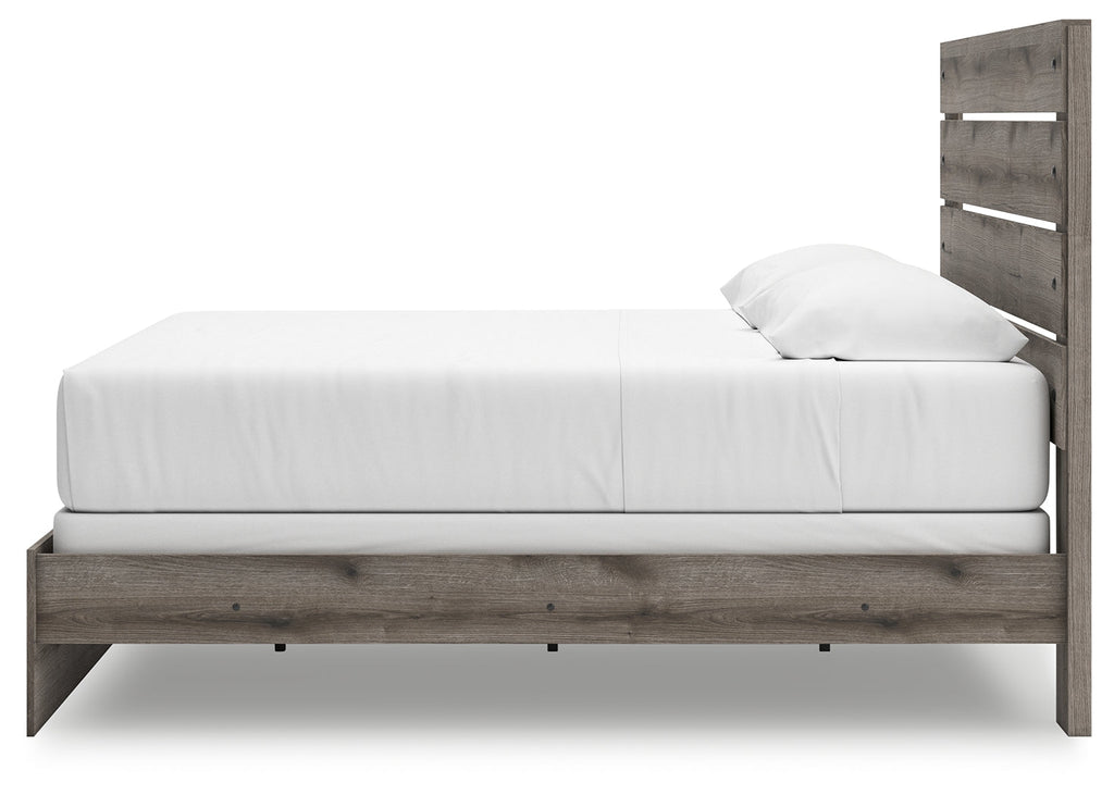 Graystorm Brown Gray King Panel Bed