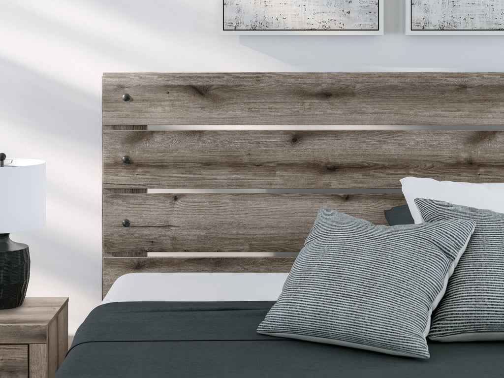 Graystorm Brown Gray King Panel Bed
