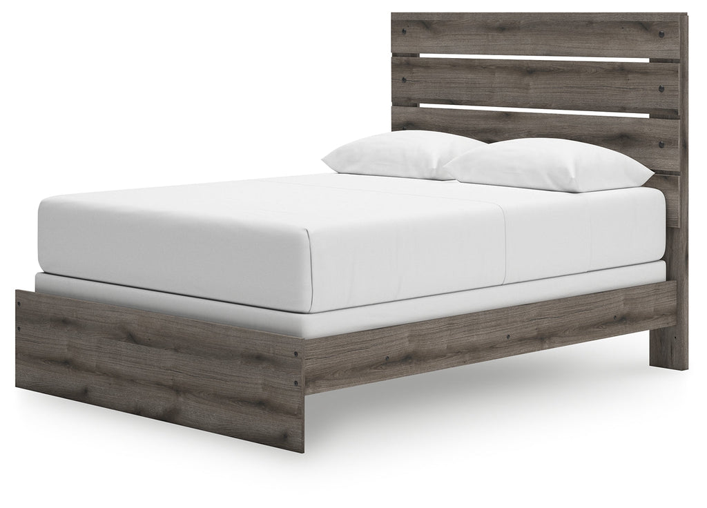 Graystorm Brown Gray Queen Panel Bed