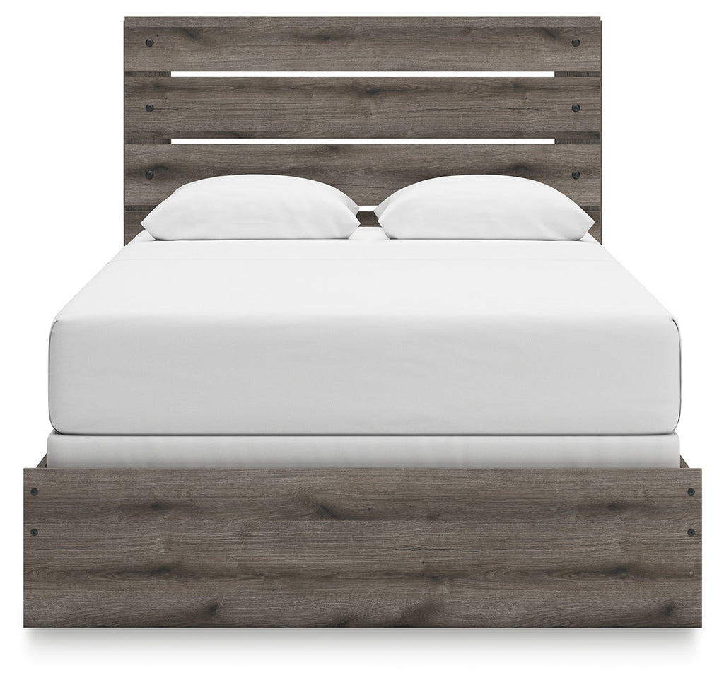 Graystorm Brown Gray Queen Panel Bed