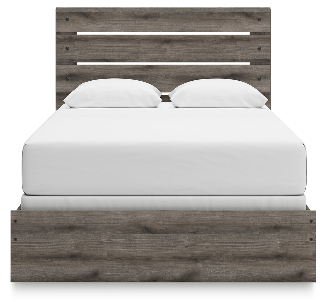 Graystorm Brown Gray Queen Panel Bed