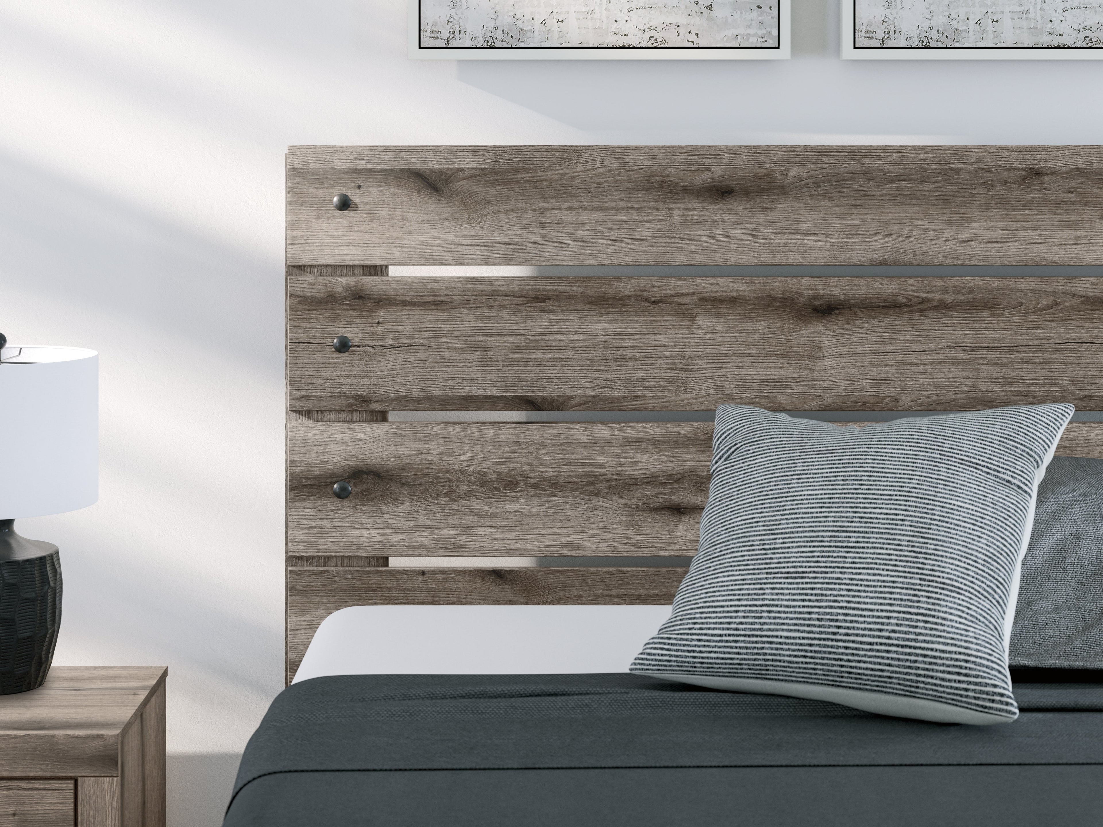 Graystorm Brown Gray Queen Panel Bed