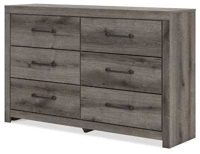 Graystorm Brown Gray Six Drawer Dresser