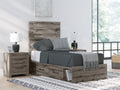 Graystorm Brown Gray Twin Panel Storage Youth Bed