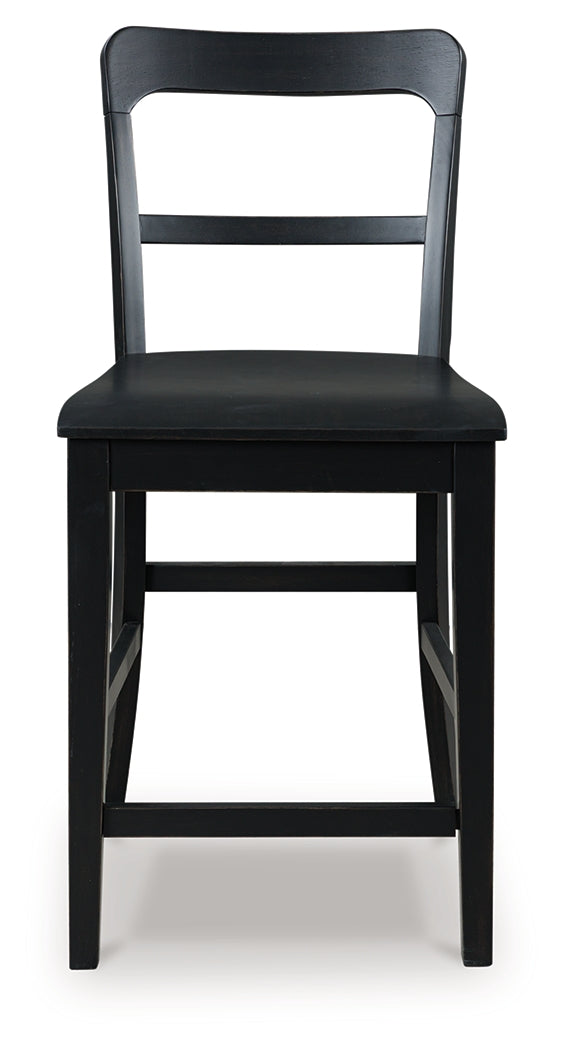 Greddinton Black Barstool (Set of 2)