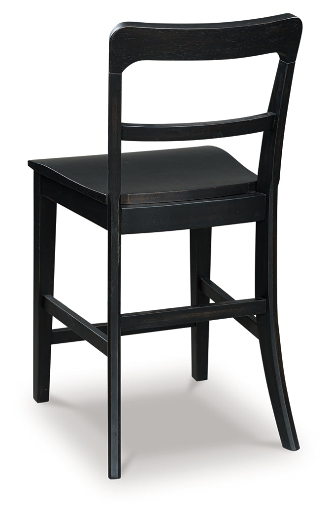 Greddinton Black Barstool (Set of 2)