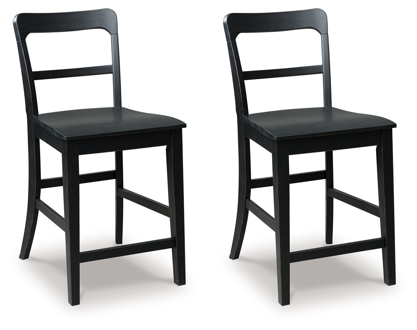 Greddinton Black/Brown Counter Height Dining Table and 6 Barstools