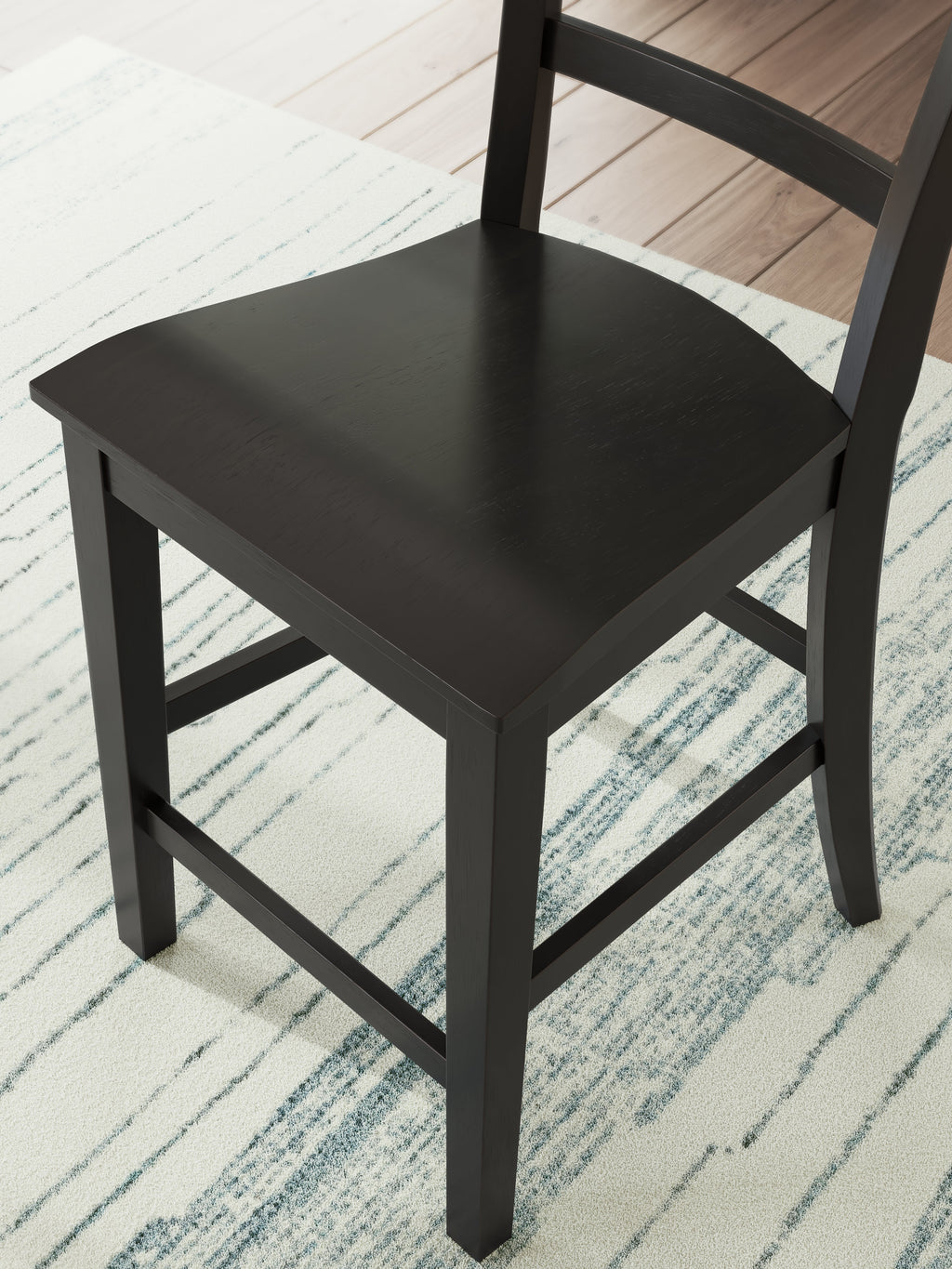 Greddinton Black/Brown Counter Height Dining Table and 6 Barstools