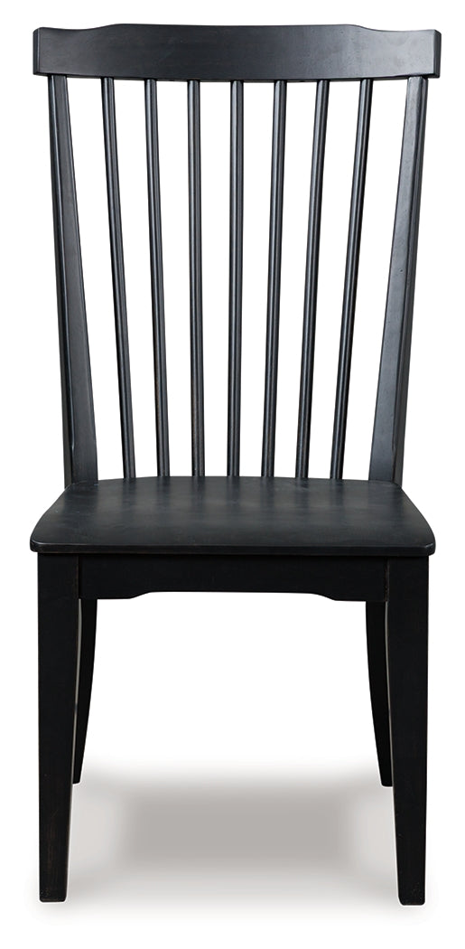 Greddinton Black/Brown Dining Table and 4 Chairs