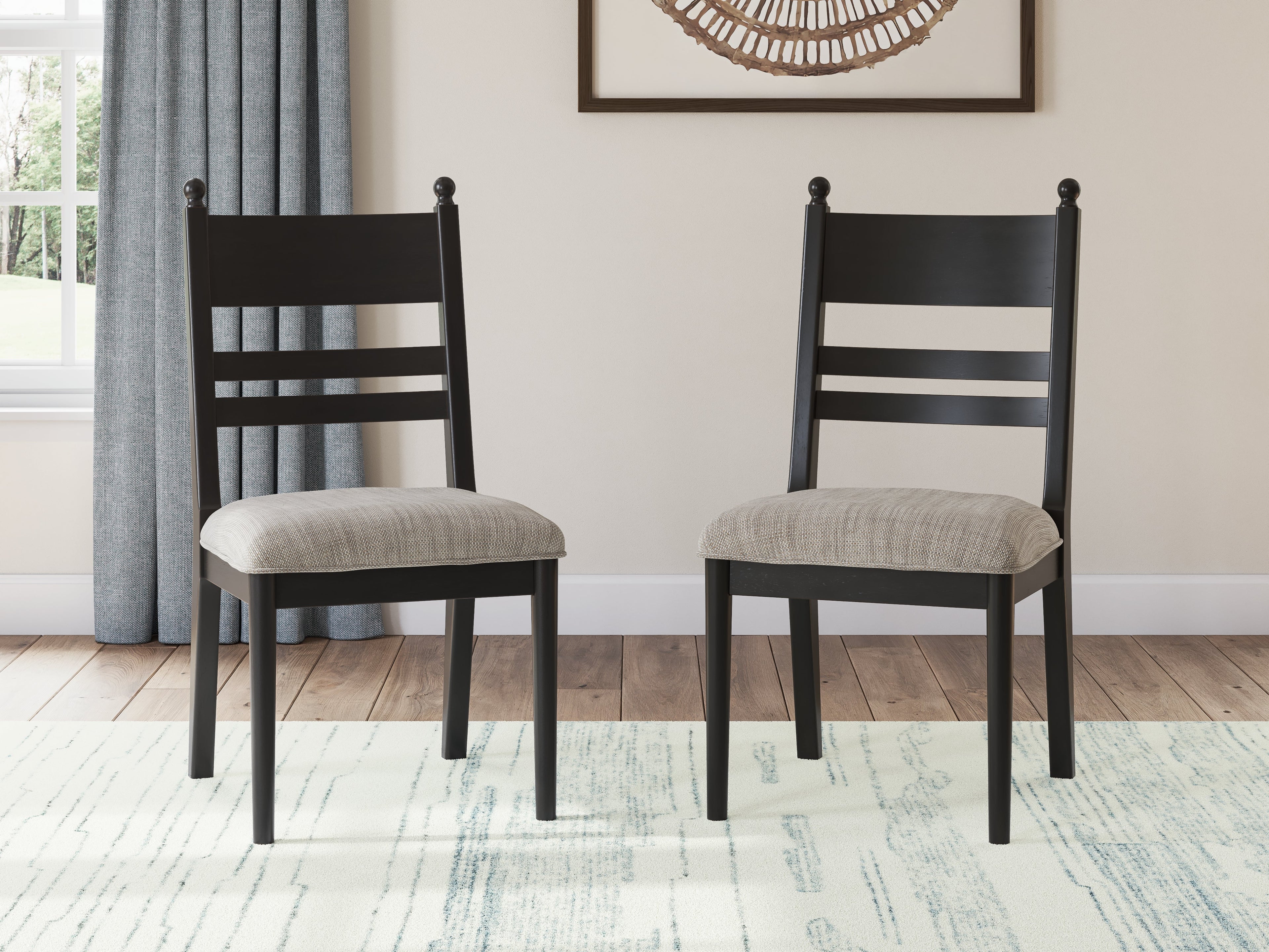 Greddinton Black/Brown Dining Table and 4 Chairs