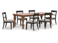 Greddinton Black/Brown Dining Table and 6 Chairs