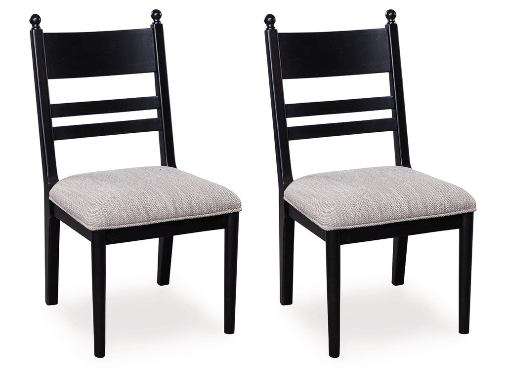 Greddinton Black Dining UPH Side Chair (Set of 2)