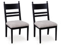 Greddinton Black Dining UPH Side Chair (Set of 2)