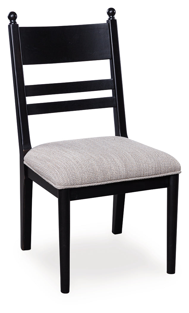 Greddinton Black Dining UPH Side Chair (Set of 2)