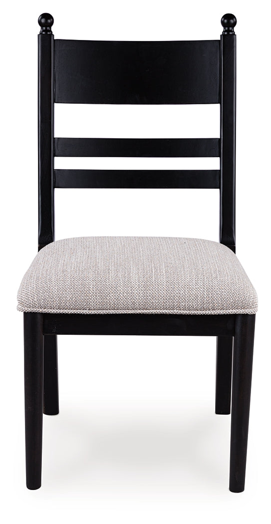 Greddinton Black Dining UPH Side Chair (Set of 2)