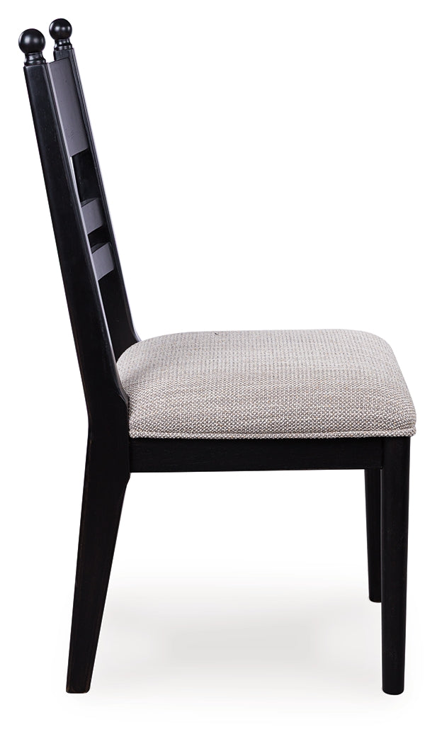 Greddinton Black Dining UPH Side Chair (Set of 2)