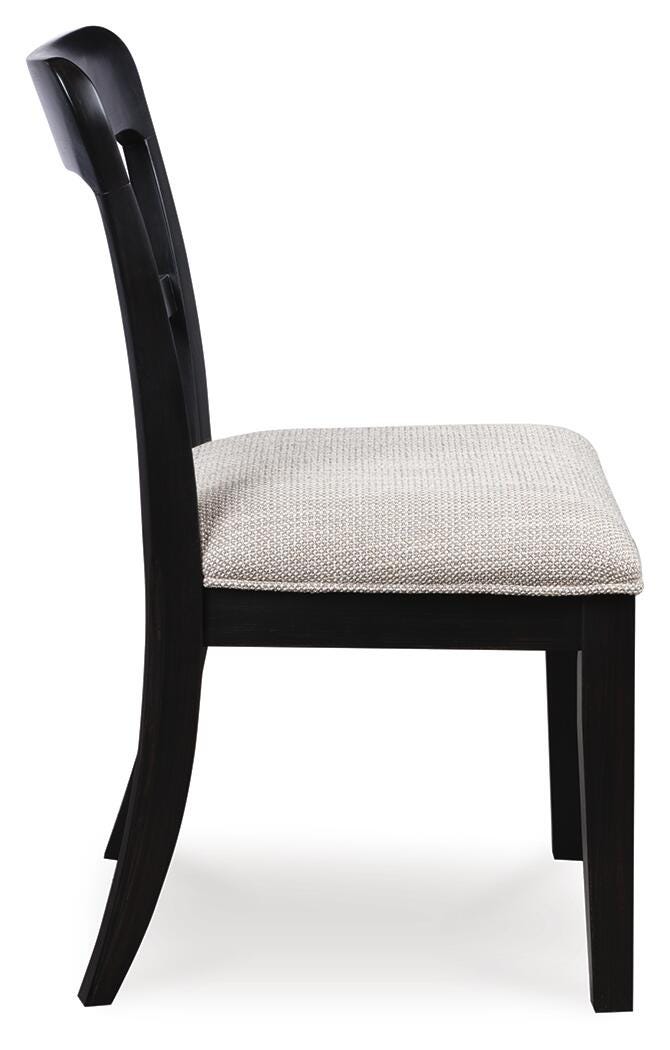 Greddinton Black Dining Upholstered Side Chair (Set of 2)