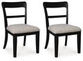 Greddinton Black Dining Upholstered Side Chair (Set of 2)