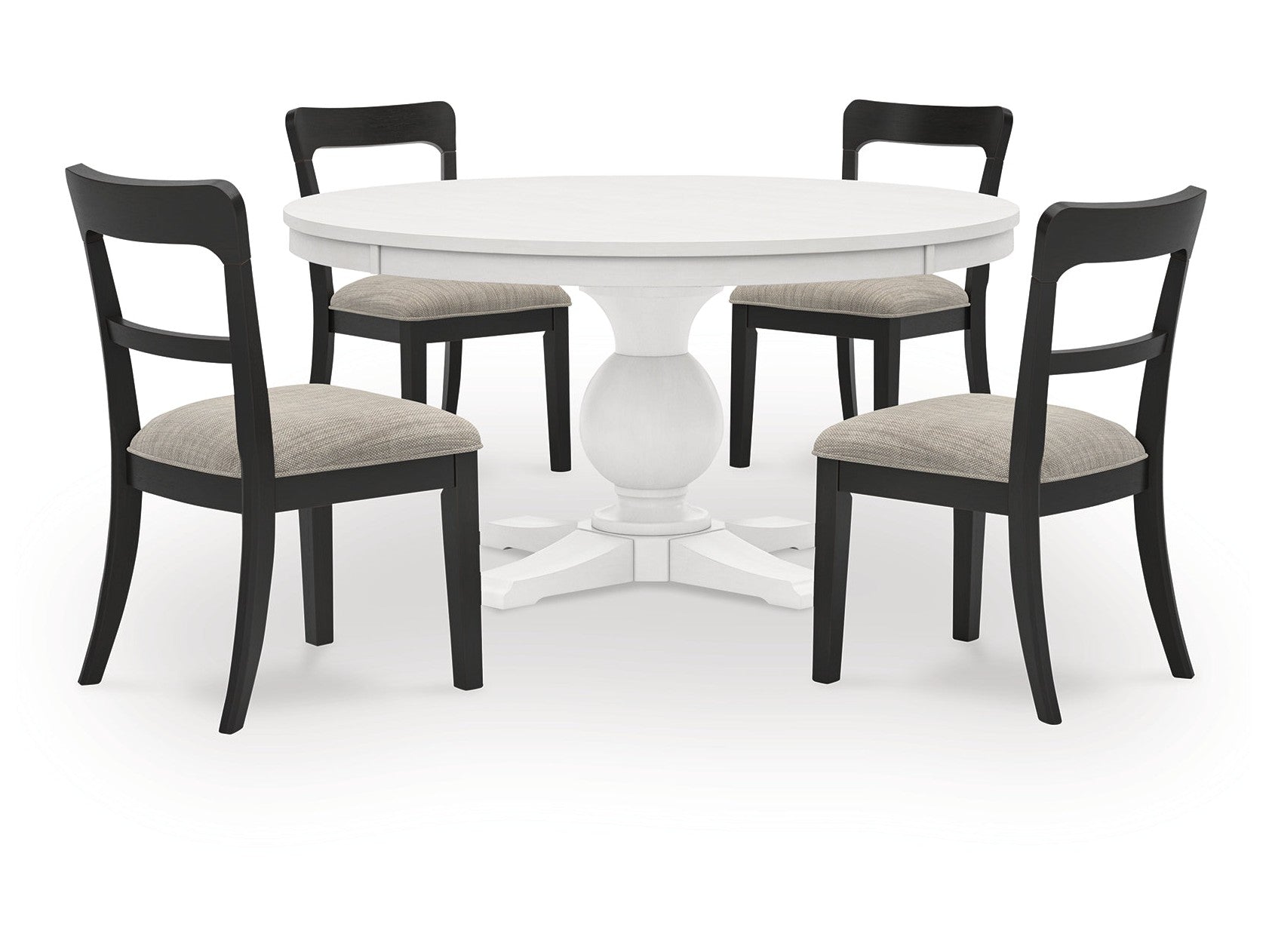 Greddinton Black/White Dining Table and 4 Chairs