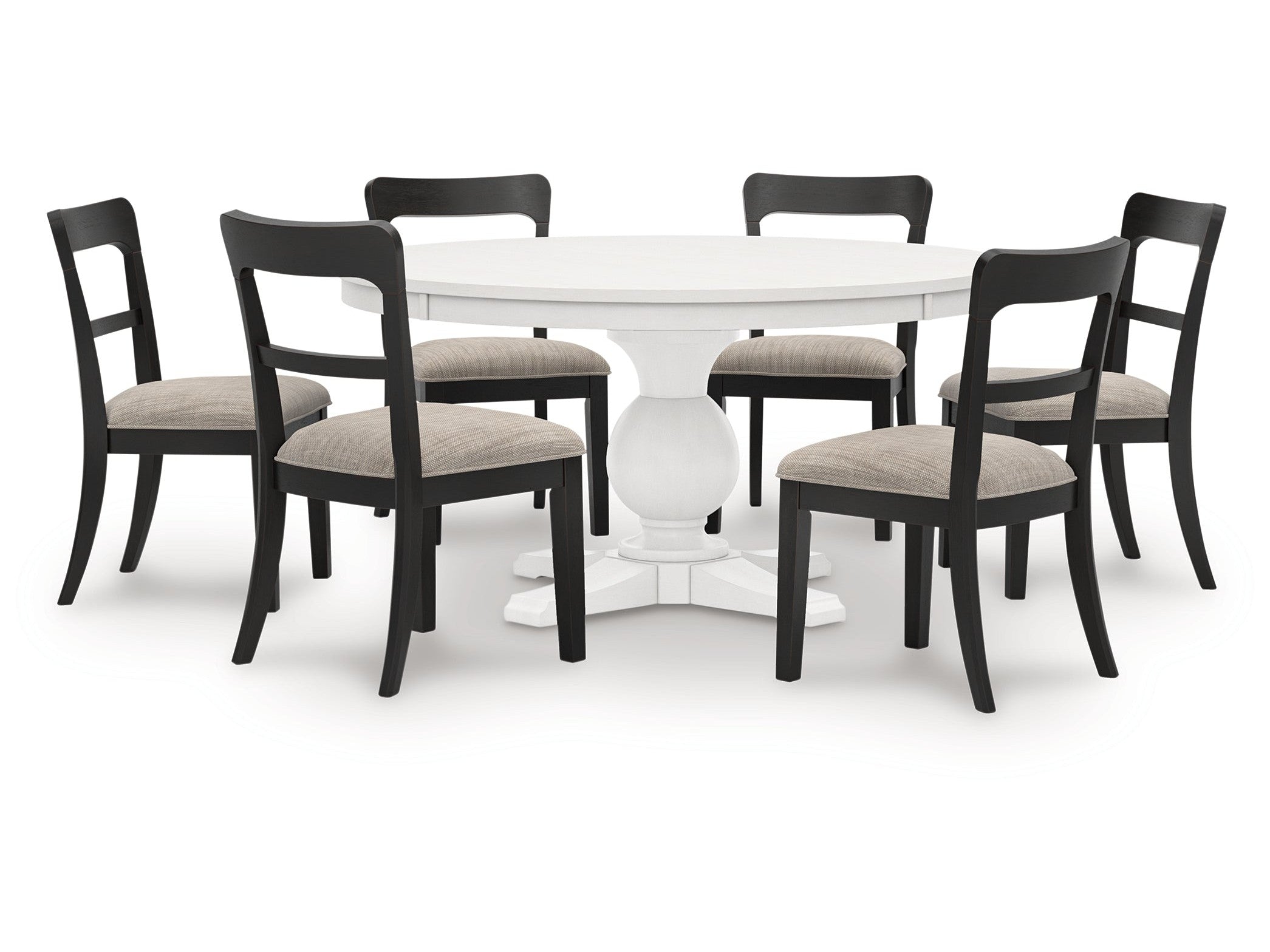Greddinton Black/White Dining Table and 6 Chairs