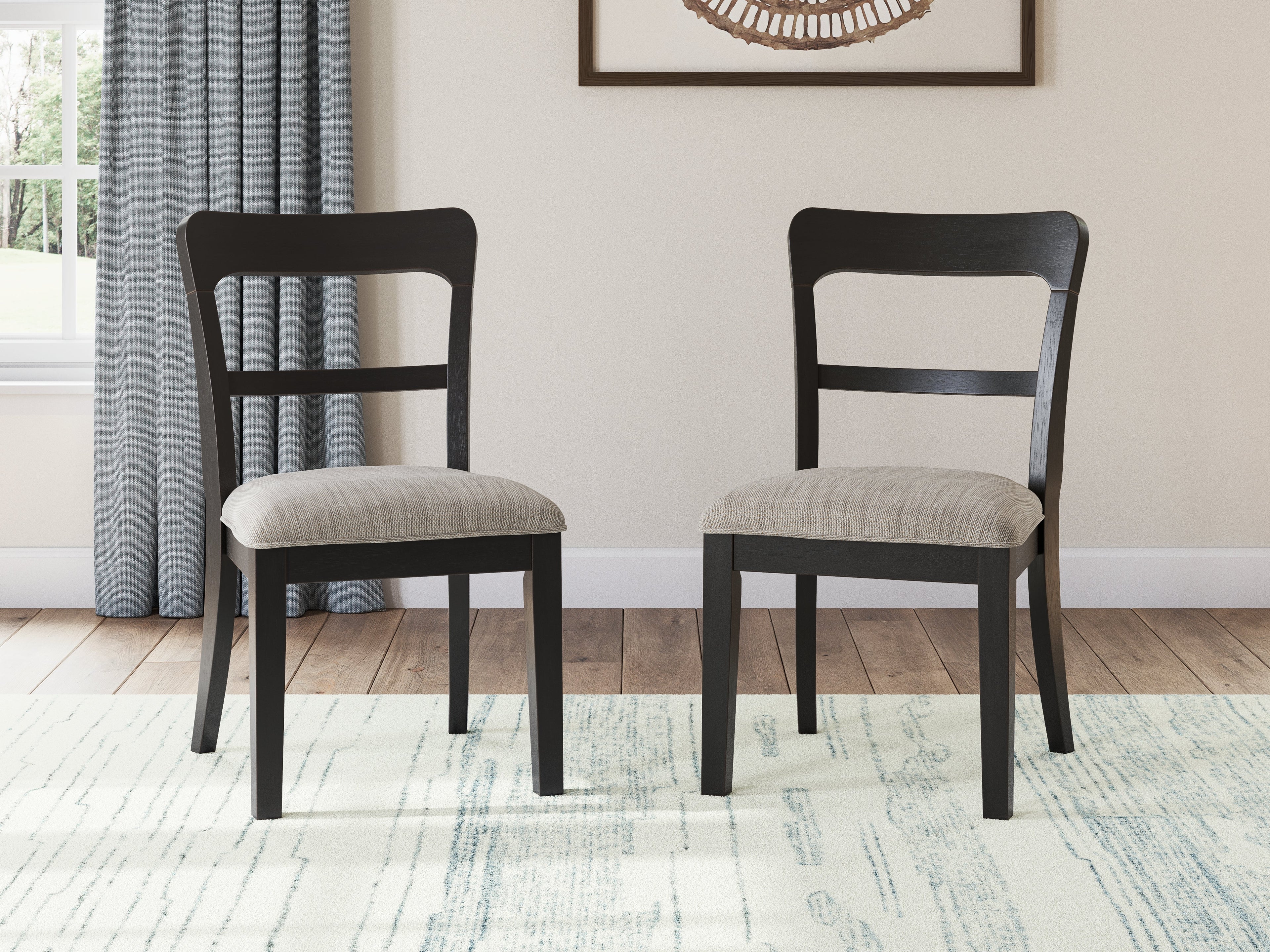 Greddinton Black/White Dining Table and 6 Chairs