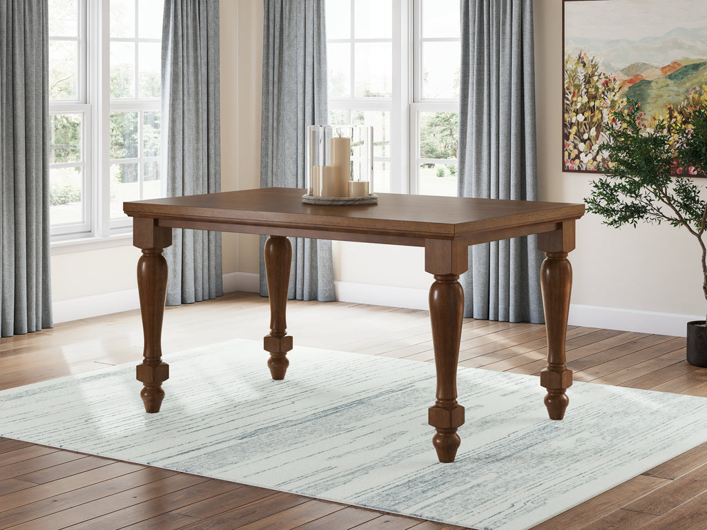 Greddinton Brown/Black Counter Height Dining Table and 4 Barstools