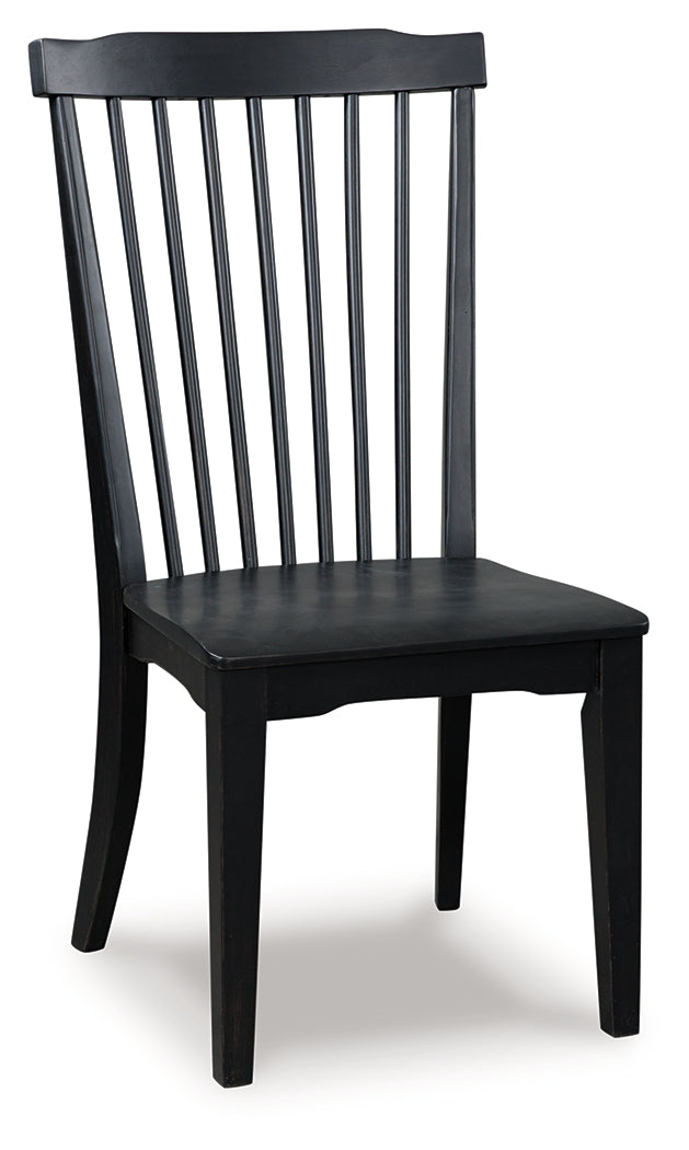 Greddinton Brown/Black Extension Dining Table and 4 Chairs