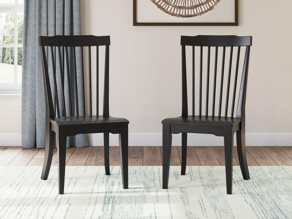 Greddinton Brown/Black Extension Dining Table and 4 Chairs