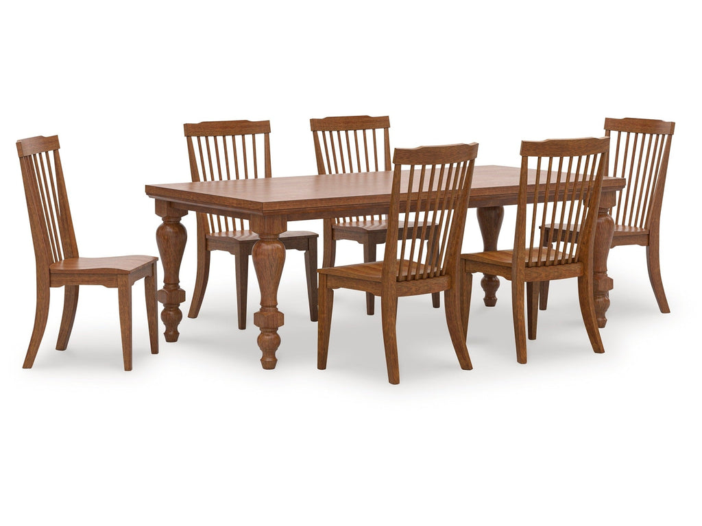 Greddinton Brown Dining Table and 6 Chairs