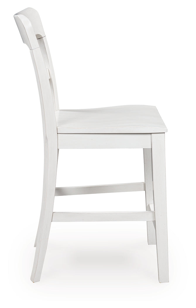 Greddinton Brown/White Counter Height Dining Table and 6 Barstools