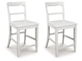 Greddinton White Barstool (Set of 2)