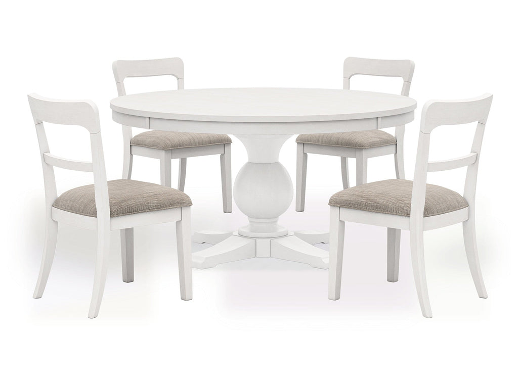 Greddinton White Dining Table and 4 Chairs