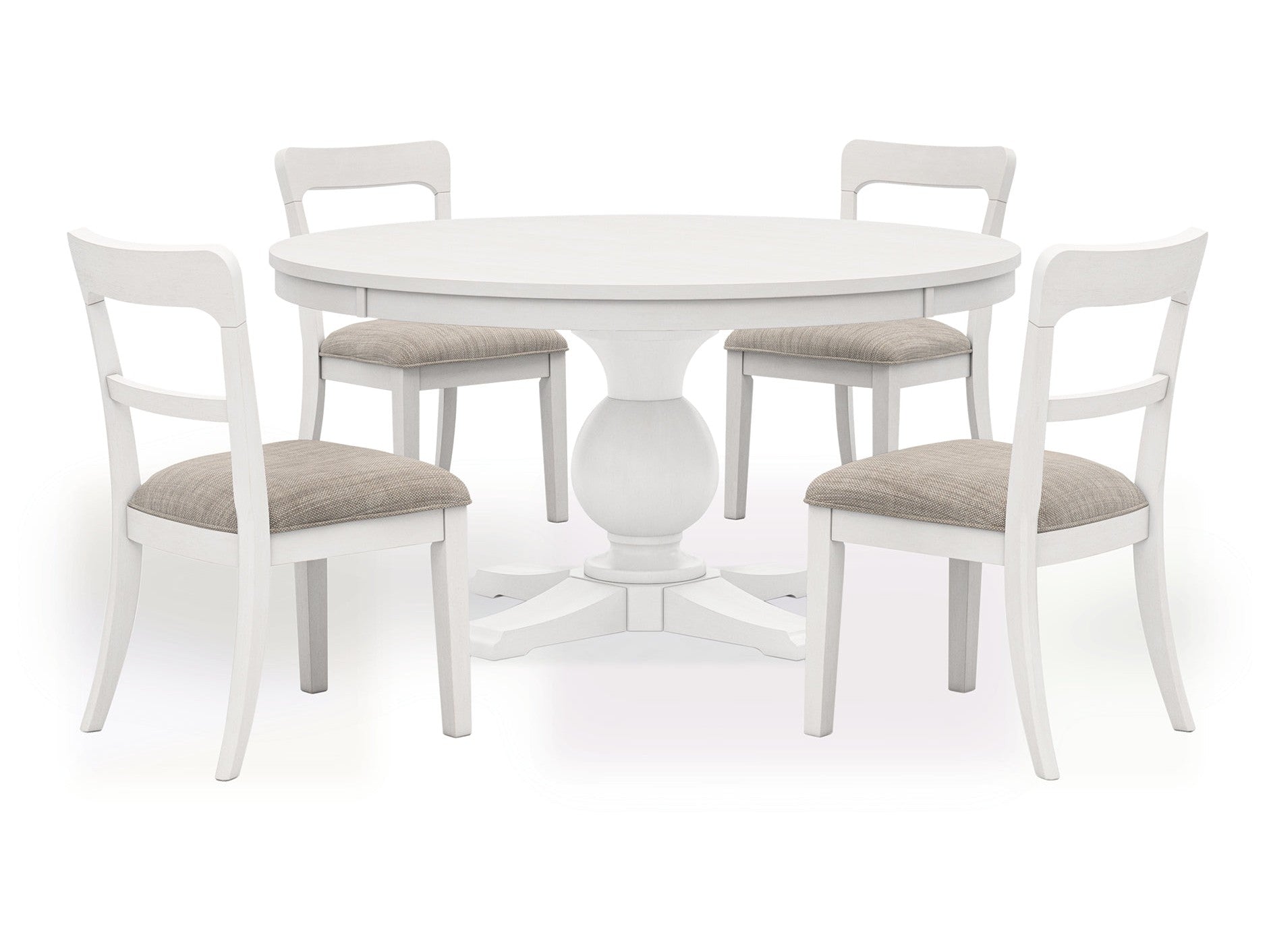 Greddinton White Dining Table and 4 Chairs