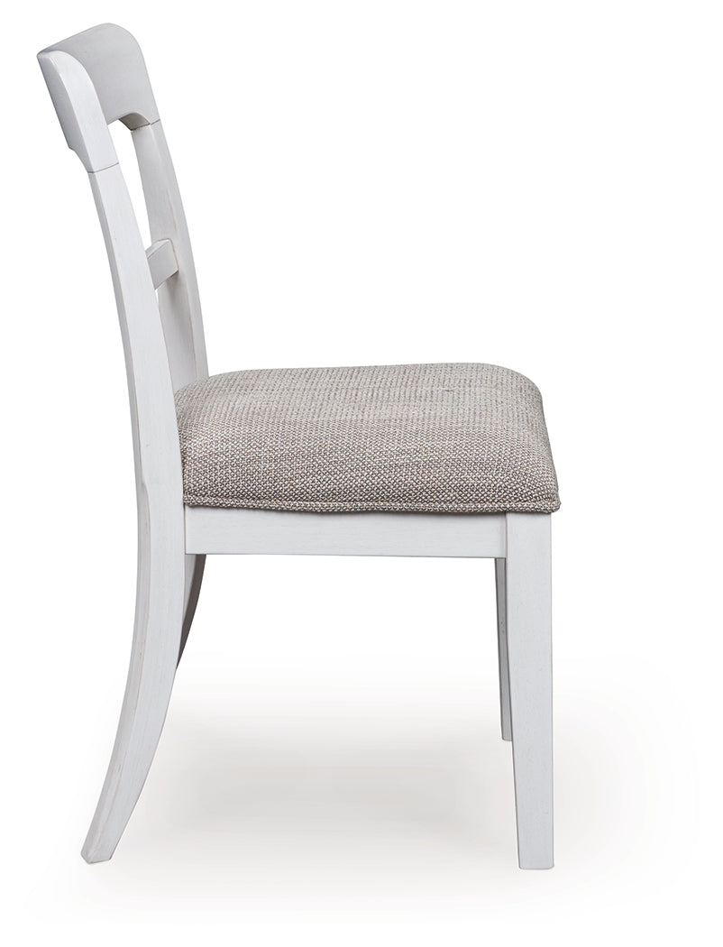 Greddinton White Dining Table and 4 Chairs