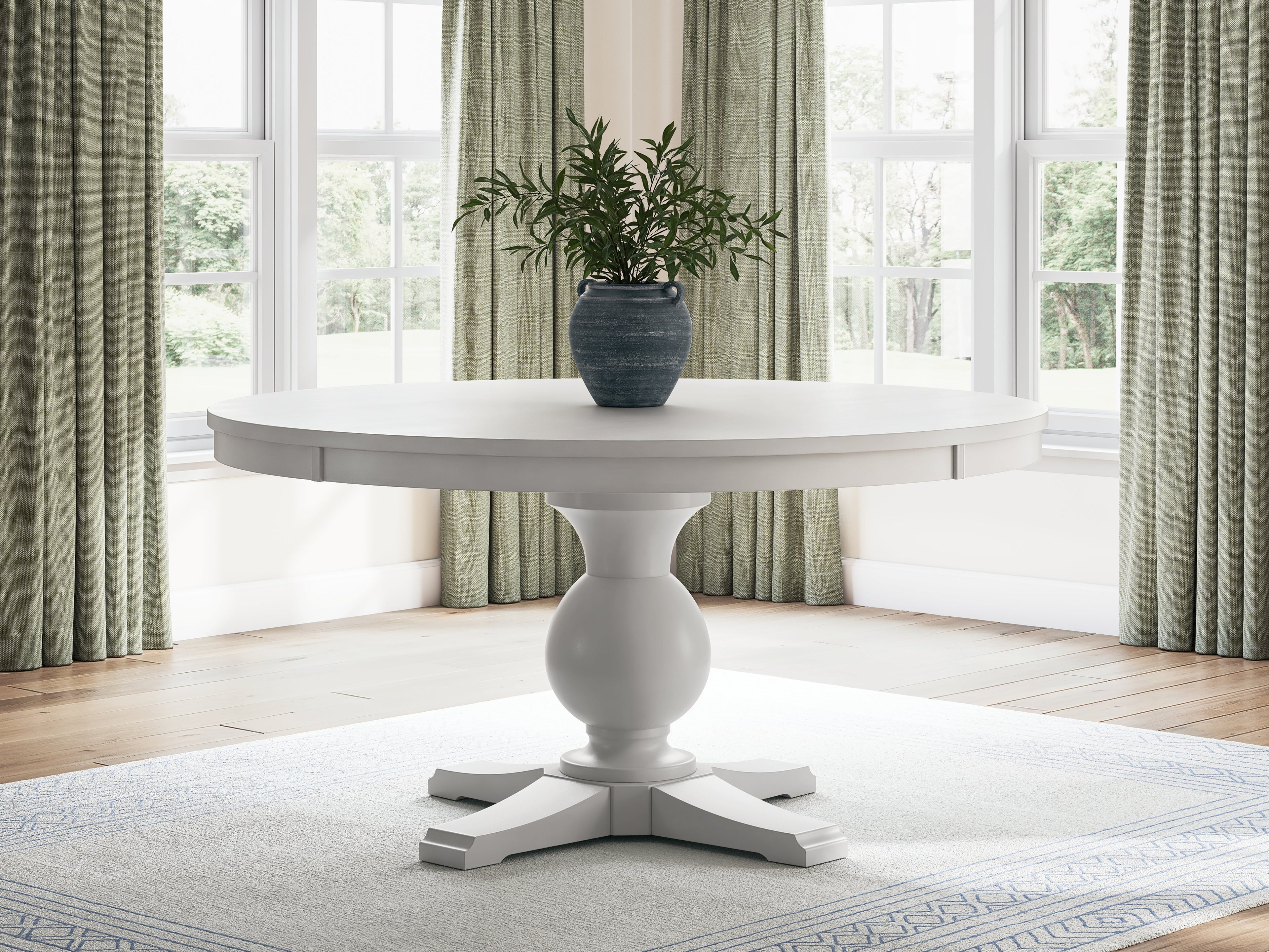 Greddinton White Dining Table and 4 Chairs