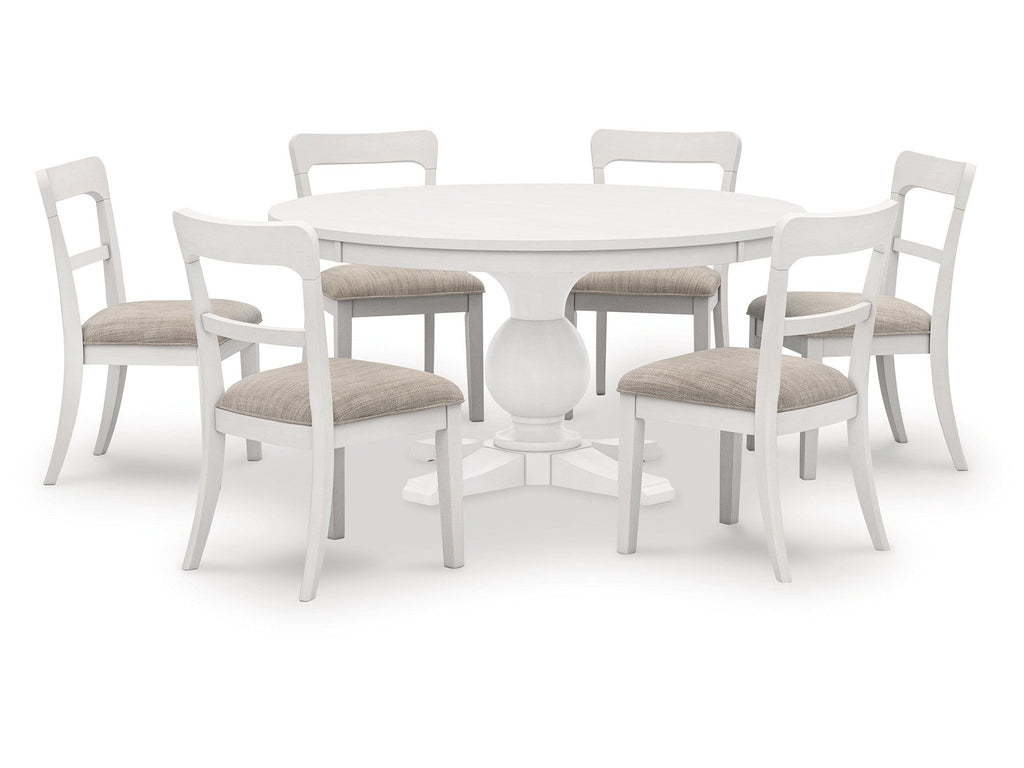 Greddinton White Dining Table and 6 Chairs