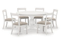 Greddinton White Dining Table and 6 Chairs