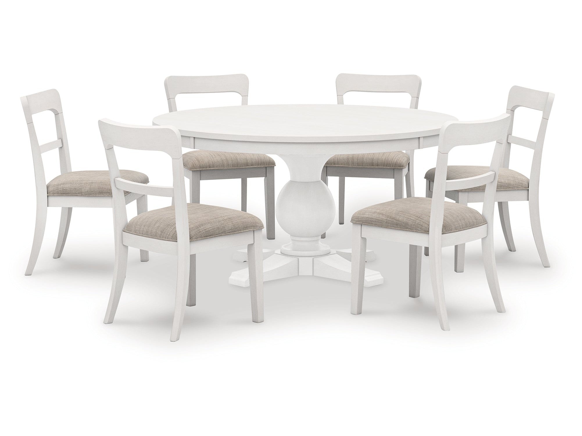 Greddinton White Dining Table and 6 Chairs