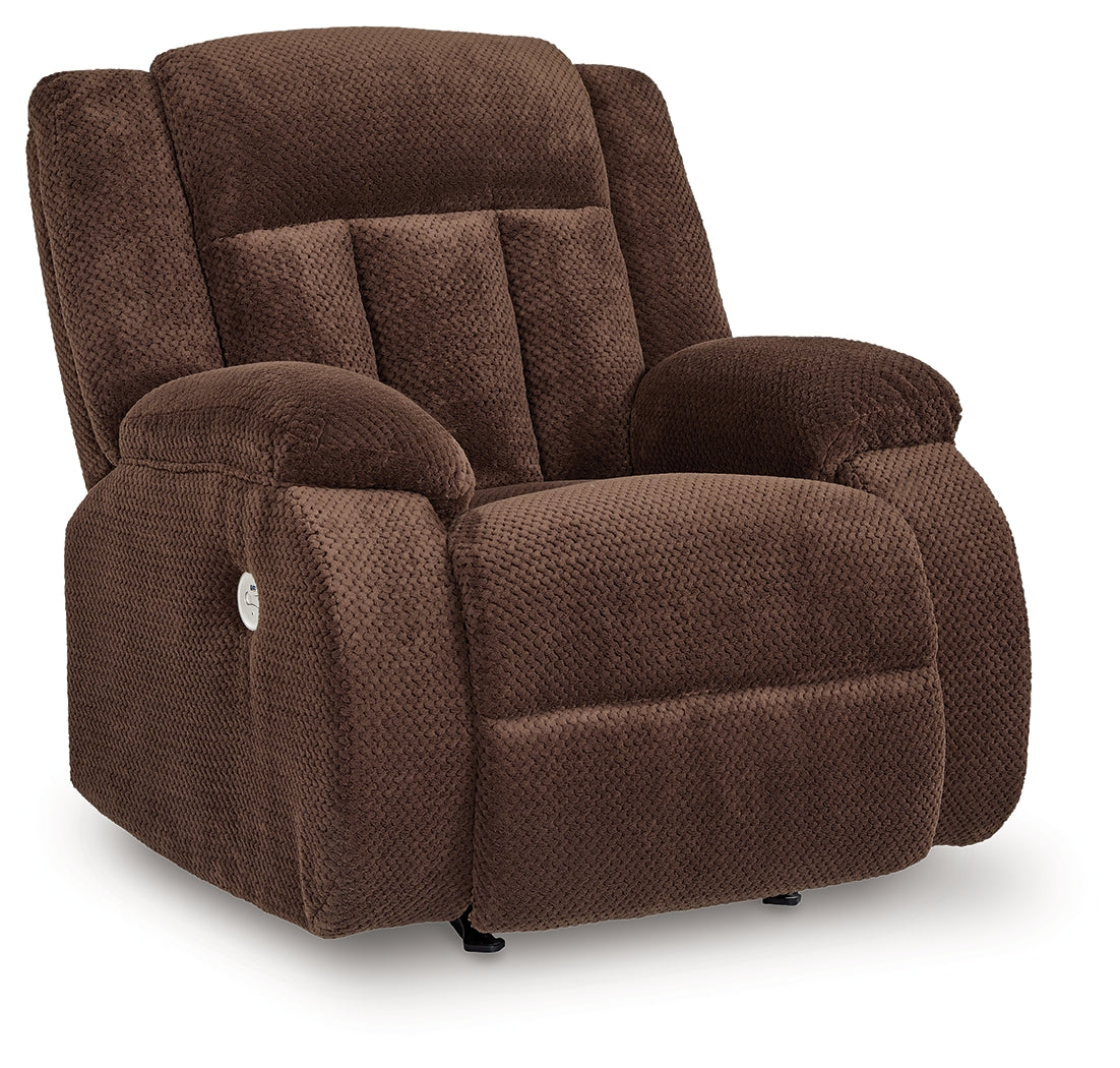 Greely Bend Chocolate Power Recliner