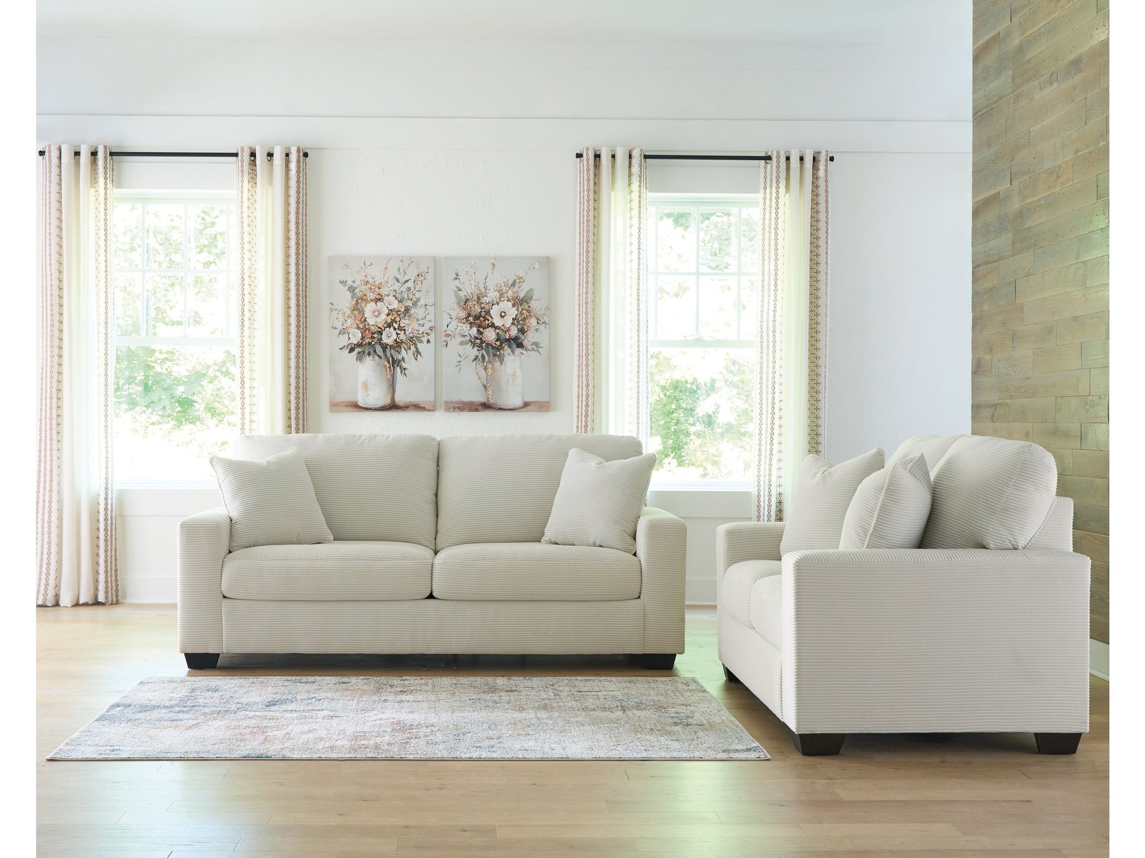 Greenbriar Ivory Sofa and Loveseat