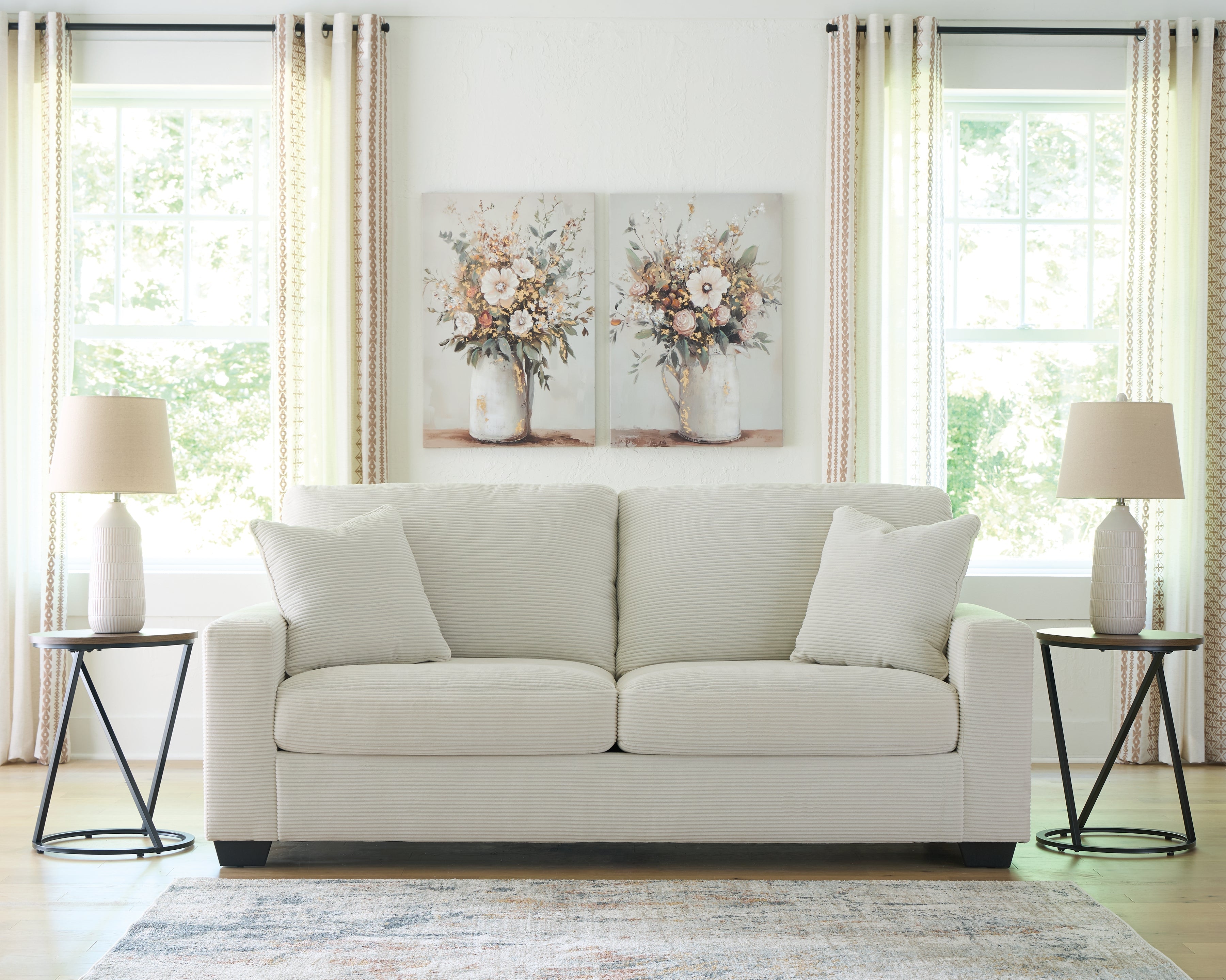 Greenbriar Ivory Sofa and Loveseat
