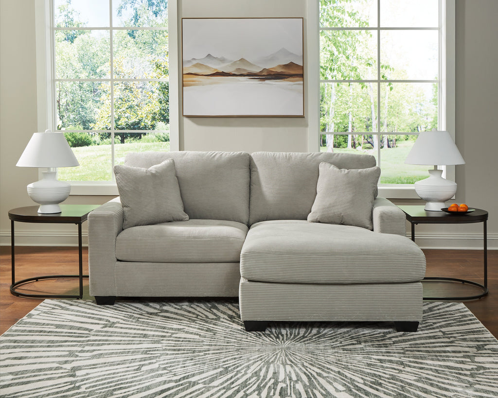 Greenbriar Smoke Sofa Chaise and Loveseat