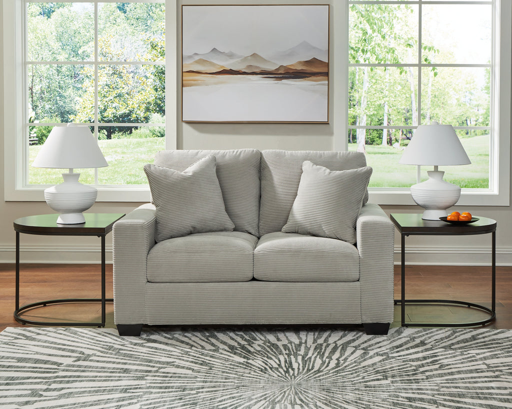 Greenbriar Smoke Sofa Chaise and Loveseat