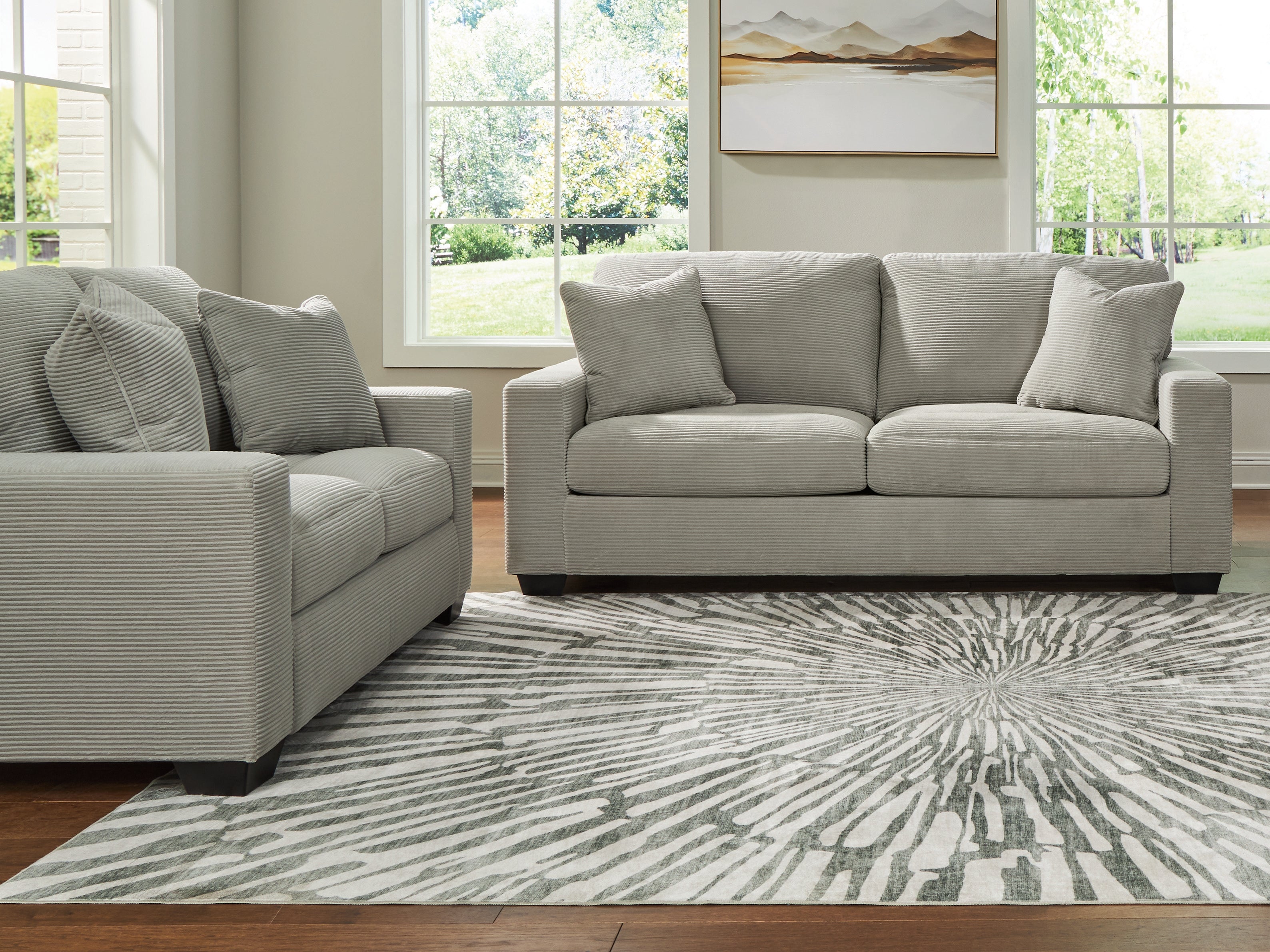 Greenbriar Smoke Sofa and Loveseat